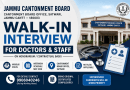 Jammu Cantonment Board Walk-In Interview Notice
