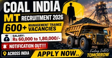 600+ Posts: Coal India Ltd Recruitment 2026, Apply Online