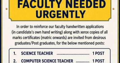 Recruitment in Zikra Educational Institute