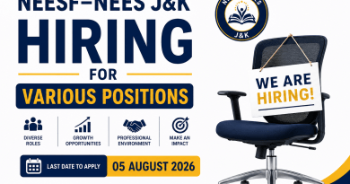 NEESF–NEES J&K Hiring for Various Positions