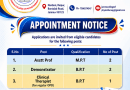 Jammu College of Physiotherapy Recruitment 2026
