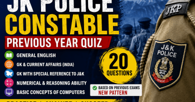 👍👍 Good News : 100% Free 👍👍 JKP Constable MCQs from PYQs Previous Year Question Papers Daily Free Mock Tests Only on JKUpdates Official Android App : Install Now and Prepare for your Exams 100% Free MCQs