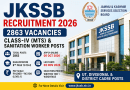 JKSSB Recruitment 2026: 2863 Class-IV, MTS & Sanitation Worker Posts