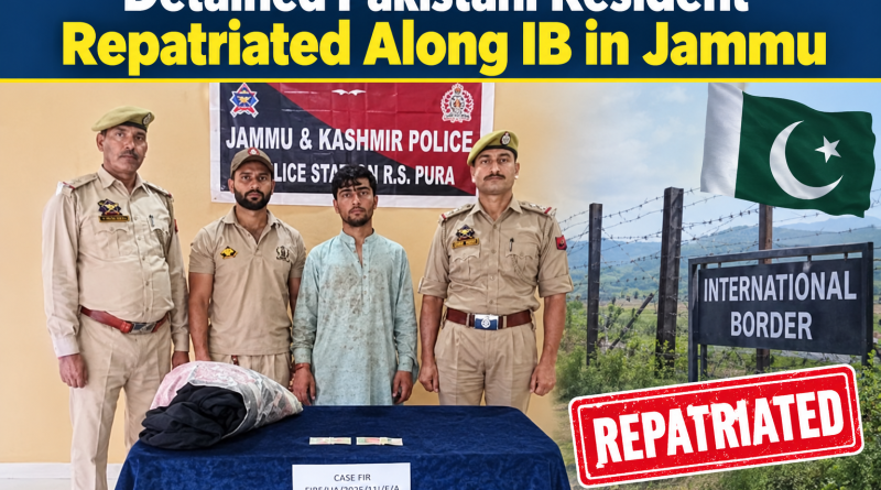 Detained Pakistani resident repatriated along IB in Jammu