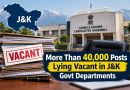 More Than 40,000 Posts Lying Vacant in J&K Govt Departments
