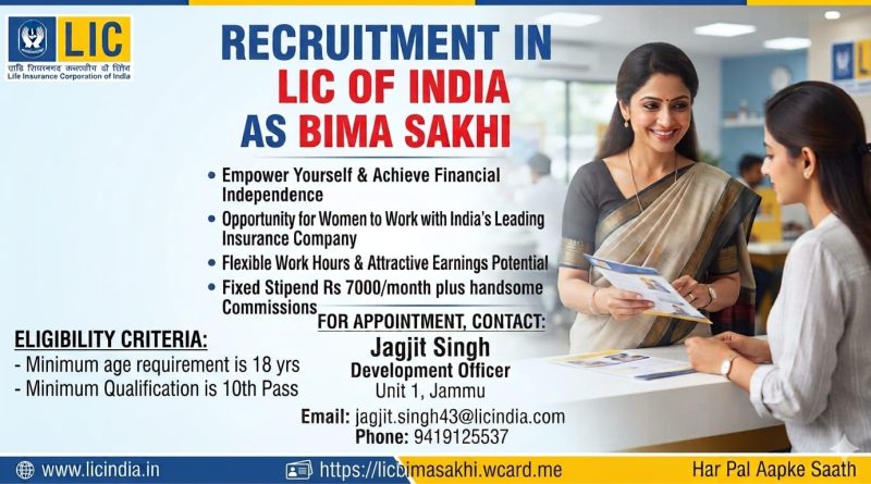 LIC Bima Sakhi Recruitment – Apply Now