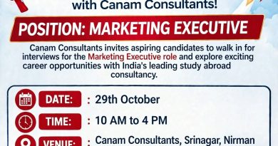 Canam Consultants Srinagar Walk-In Interview 2026